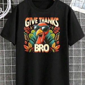 Black 'Give Thanks Bro' Kids T-Shirt